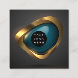 Cartão De Visita Quadrado Consultoria sobre o logotipo de Abstrato de Cinza 