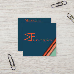 Cartão De Visita Quadrado Contraste de cores profissionais