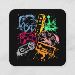 Cartão De Visita Quadrado Controladores de Console de Jogos de Vídeo - Arco