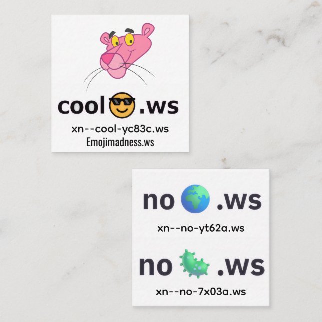 Cartão De Visita Quadrado cool (Frente/Verso)