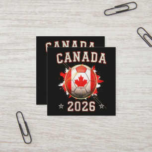 Cartão De Visita Quadrado Copa do Mundo de Futebol do Canadá 2026