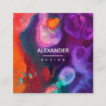 Cor de Água Abstrato de Cor Laranja Brilhante