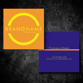 Cartão De Visita Quadrado Cor de contraste vibrante, um moderno ousado