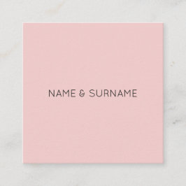 Cartão de visita quadrado cor-de-rosa moderno