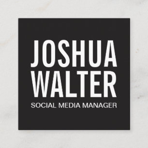 Cartão De Visita Quadrado Corajoso simples