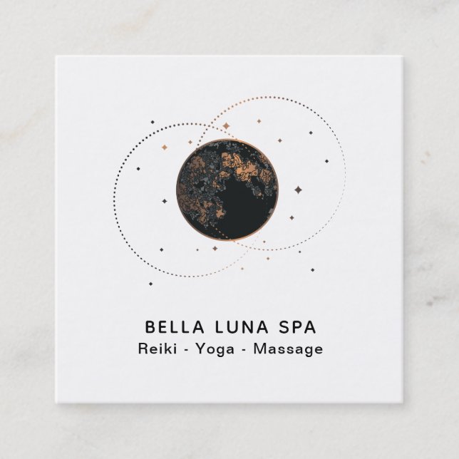 Cartão De Visita Quadrado *~* Cosmos Moon Stars Shaman Lunar Universo (Frente)