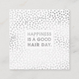 Cartão De Visita Quadrado Cota de Lista de Cabos | Folha de prata moderna