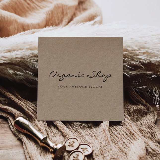 Cartão De Visita Quadrado Craft simples para empresas modernas (Criador carregado)