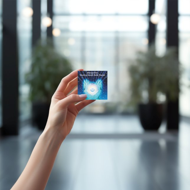 Cartão De Visita Quadrado Crie As Suas Próprias Mãos Espiritais Para Curar (Create Your Own Business Card
Healing Modality Card)