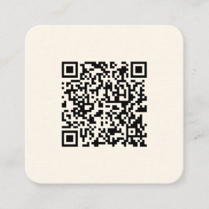 Cartão De Visita Quadrado Crie Instantaneamente um Código QR   Branco Esmaec