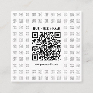 Cartão De Visita Quadrado Crie Instantaneamente um Código QR Escaneável e um