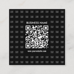 Cartão De Visita Quadrado Crie Instantaneamente um Código QR Escaneável e um