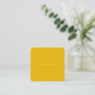 Cartão De Visita Quadrado Crie Seu Próprio Design Amarelo Personalizado