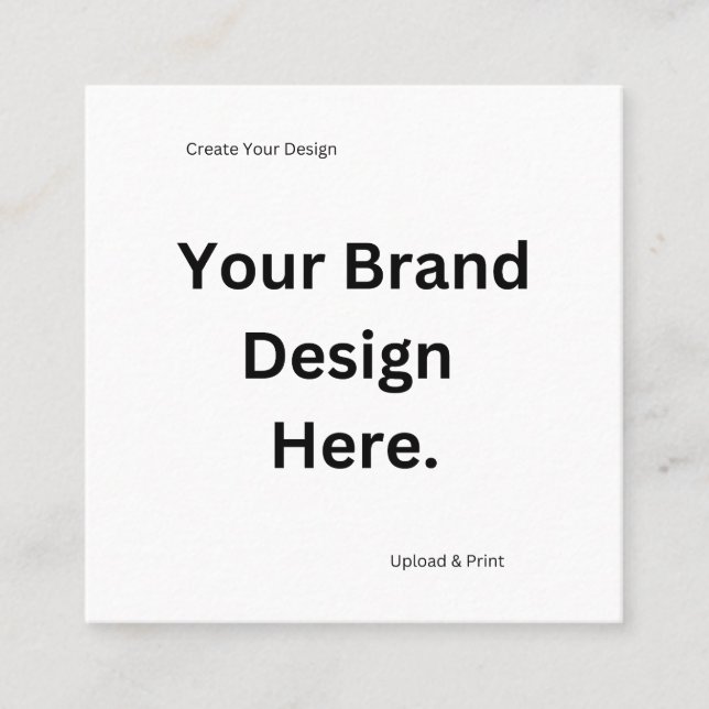 Cartão De Visita Quadrado Crie seu próprio Design e Impressão (Frente)