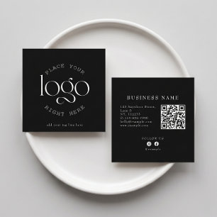 Cartão De Visita Quadrado Crie Seu Próprio Logotipo Empresarial Personalizad