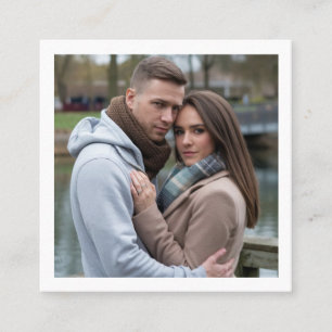 Cartão De Visita Quadrado Crie sua imagem perfeita de Casal de arte personal