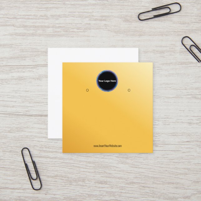 Cartão De Visita Quadrado Crie sua placa de vídeo com gravação personalizada (Frente/Verso In Situ)