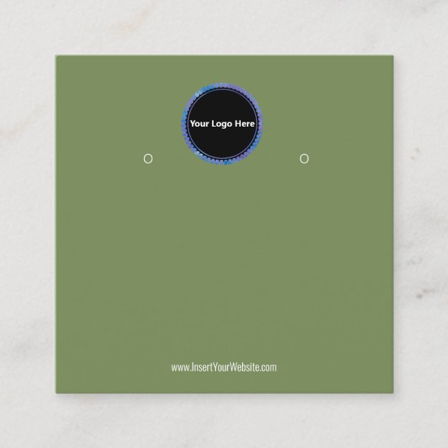 Cartão De Visita Quadrado Crie sua placa de vídeo com gravação personalizada (Frente)