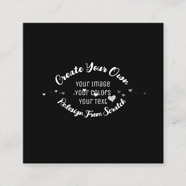 Cartão De Visita Quadrado Crie sua própria imagem personalizada (Frente)