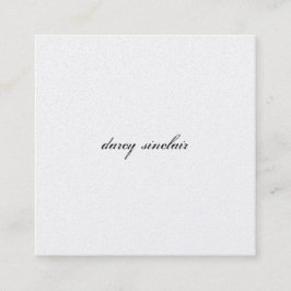 Cartão de visita quadrado Cursive simples