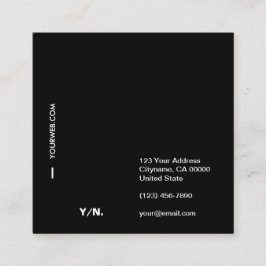 Cartão de visita quadrado de Black&White da