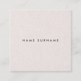 Cartão de visita quadrado de linho limpo