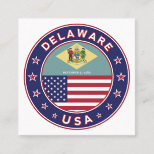 Cartão De Visita Quadrado Delaware