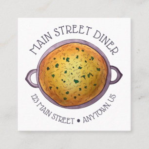 Cartão De Visita Quadrado Delicioso Daal Vegetarian Red Lentil Dal