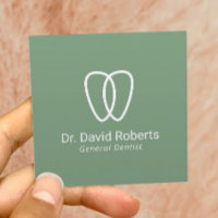 Dentista Logotipo de Dente Atendimento Mínimo Verd