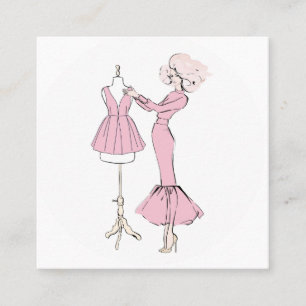 Cartão De Visita Quadrado  Design de moda