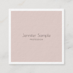 Cartão De Visita Quadrado Design Luxuoso Modelo de Glamor Moderno Elegante