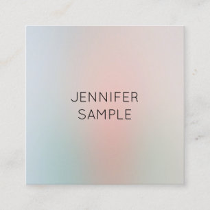 Cartão De Visita Quadrado Design minimalístico personalizado de cores Paste