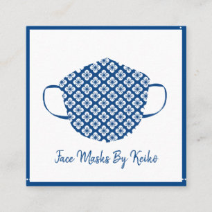 Cartão De Visita Quadrado Designer de Máscara de Cobertura de Na moda Seams