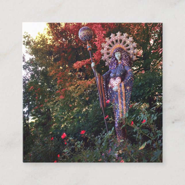 Cartão De Visita Quadrado deusa aza em eureka primavera (Frente)