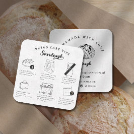 Cartão De Visita Quadrado Dicas Modernas e Simples para Cuidar do Pão de Fer