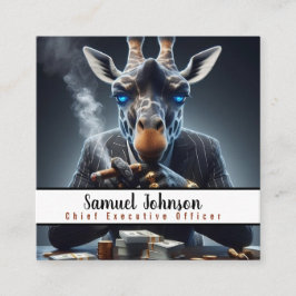 Cartão De Visita Quadrado Diretor Executivo Executivo Engraçado Executivo