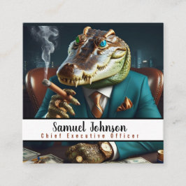 Cartão De Visita Quadrado Diretor Executivo Executivo Engraçado Executivo