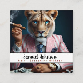 Cartão De Visita Quadrado Diretor Executivo Executivo Engraçado Executivo