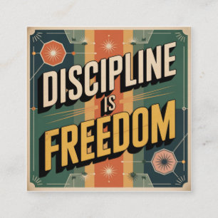Cartão De Visita Quadrado Disciplina É Liberdade