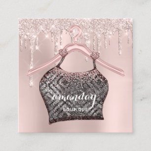 Cartão De Visita Quadrado Dissipador de Festa de Perigo de Vestido Compre Gl