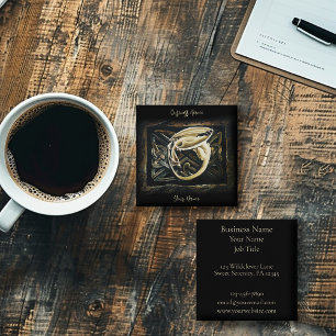 Cartão De Visita Quadrado Dragão de Nó Celular