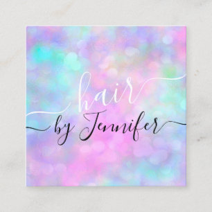 Cartão De Visita Quadrado Drives 6 Punches Cabeçalho Maqueamento Holográfico