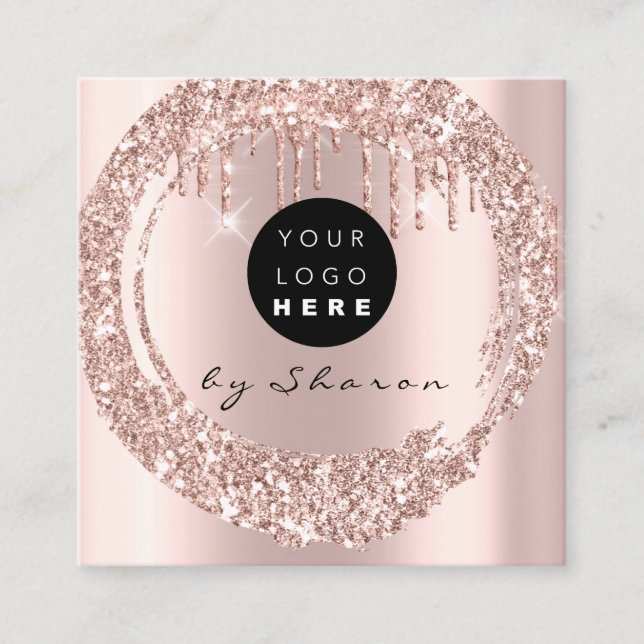 Cartão De Visita Quadrado Drives profissionais 6 pontos personalizadosLogoti (Frente)