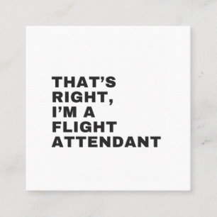 CARTÃO DE VISITA QUADRADO É ISSO QUE EU SOU UM ATENDENTE DE VOO