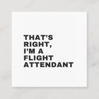 CARTÃO DE VISITA QUADRADO É ISSO QUE EU SOU UM ATENDENTE DE VOO