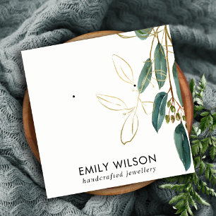 Cartão De Visita Quadrado Ecrã DOURADO EUCALYPTUS FAUNA ANTI-ANALISADOR B