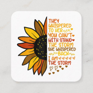 Cartão De Visita Quadrado Ela Gritou De Volta Eu Sou A Tempestade Engraçada 