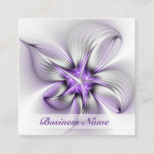 Elegância Floral Moderna Abstrato Violet Art
