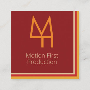 Cartão De Visita Quadrado Elegância Simples Colorida