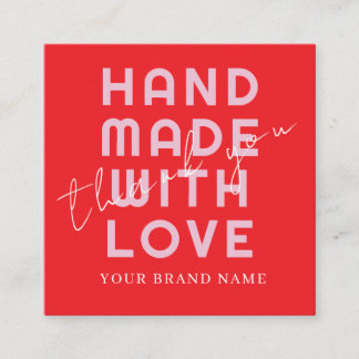 Cartão De Visita Quadrado Elegant Minimalist Typography Simple Orange Square